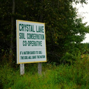 Crystal Lake Soil Conservation sign