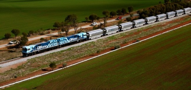 train cars on a railroad