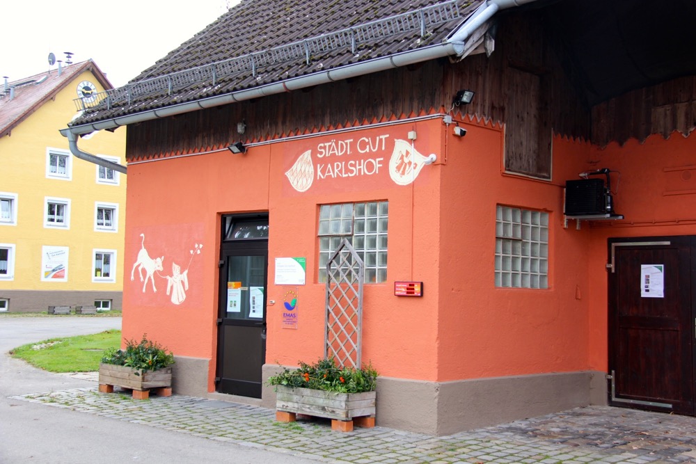 A store in the farmyard direct markets organic beef and produce.