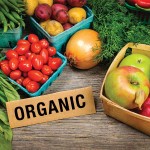 Organic vegetables on a table