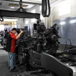 Farm machinery production floor.