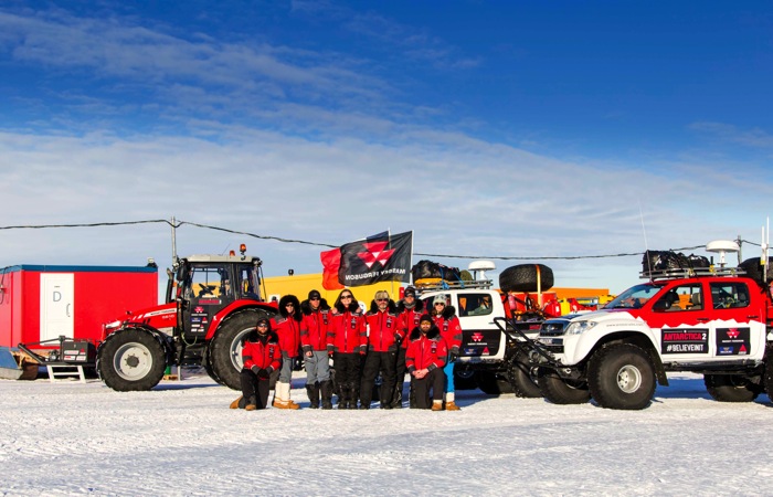 expedition team at South Pole