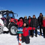 expedition team at the geographic South Pole
