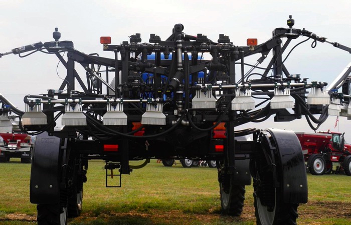 A crop sprayer equipped with Pattern Master.