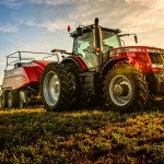 Billed as the most powerful Massey Ferguson tractors ever built, the 8700 series is said to provide more power, more torque, more versatility and more comfort and control. Two of the five new models in this series fall into the 325 to 500+ hp class — the 8735 (with 350 hp) and 8737 (with 370 hp). Their six-cylinder, 8.4-itre engine can generate up to an additional 30 hp when needed, and it’s still nimble and responsive, with higher performance at lower RPMs. With its Dyna-VT transmission, you also get a flexible and fuel-efficient ride, with no clutch packs, no shifting or clutch burnout. There’s also the capacity to control engine speed and ground speed independently, and the Dynamic Tractor Management (DTM) feature means the engine and the transmission can work together, increasing fuel efficiency.