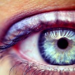 closeup of human eye