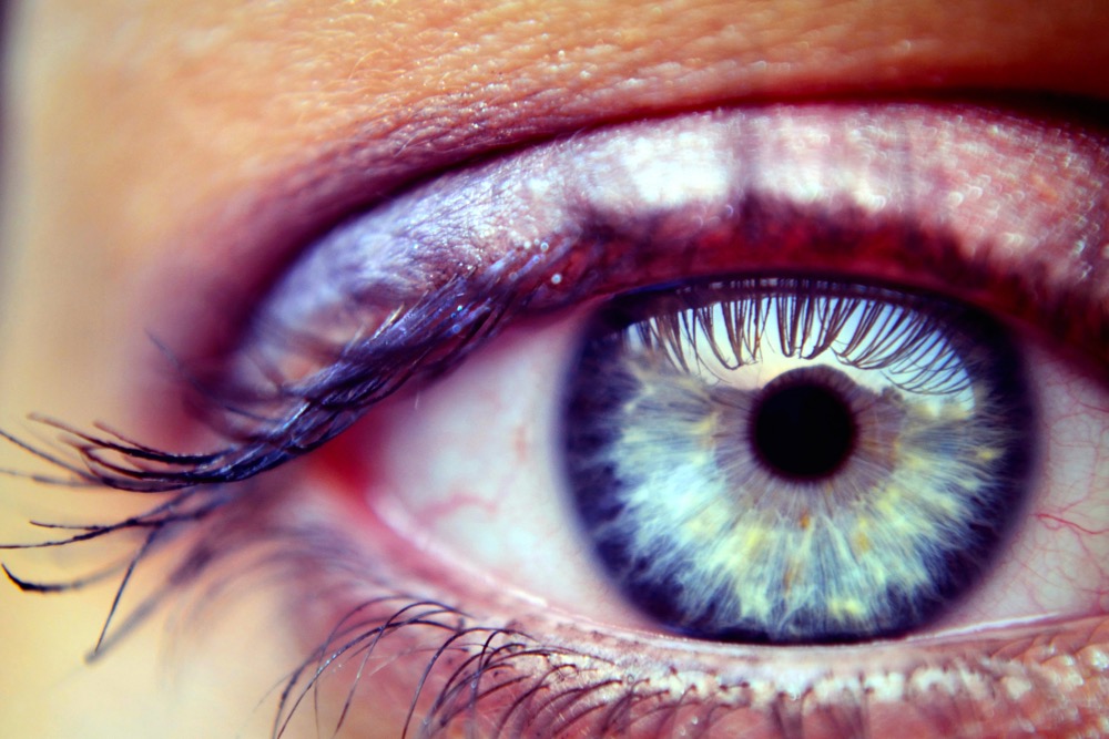 closeup of human eye