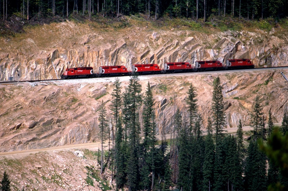 a train on Rogers Pass