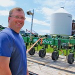 Somerset-area organic farmer Jeremiah Evans is impressed with the weed control he’s getting with his new U.K.-made in-row cultivator, the Garford Robocrop.
