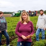 For Beth Connery (centre), with Samantha and Chris, it’s been essential to recover from Doug’s death as farmers, and
as family too.