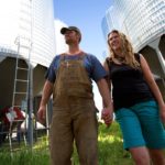 I married an engineer but it turns out he’s a farmer,” says Kristi Burns, here with Dustin. Happily, when his parents had set up the family farm, it was with exactly such an eventuality in mind.