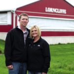 "It was the best decision — having two separate businesses instead of sharing one,” says Steve, with Amanda on their farm, just down the road from the family operation.