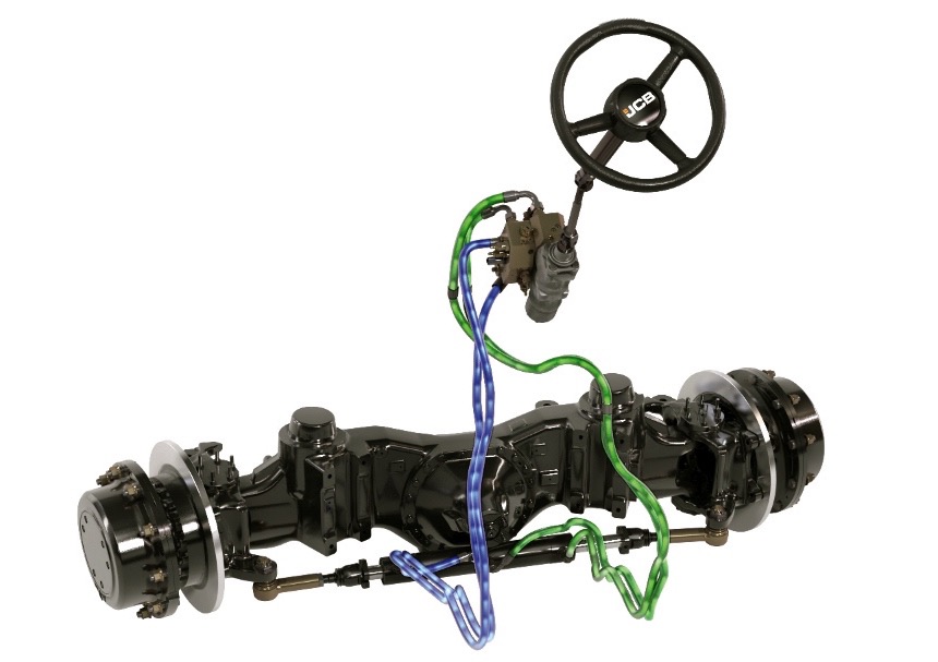 A new dual-system hydrostatic steering system provides adjustable sensitivity and a failsafe feature to make high-speed road travel safer.