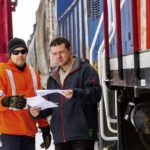 Great railroading and sound business: general manager Travis Long and Kevin Friesen, a farmer owner, plan BTRC’s next step.