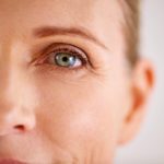 Closeup shot of an attractive mature woman with the focus on her eyes