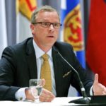 Saskatchewan Premier Brad Wall speaks during a news conference in Quebec in 2015. Photo: Reuters/Mathieu Belanger