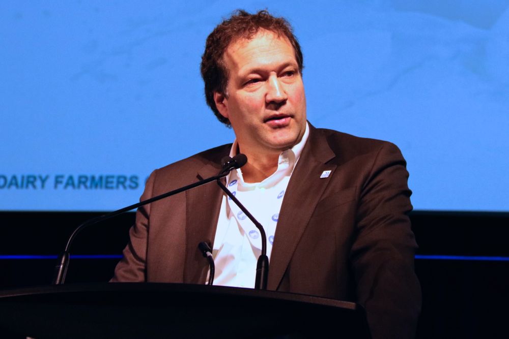 Pierre Lampron, president of Valacta and Dairy Farmers of Canada. (John Greig photo)
