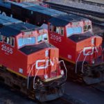 CN locomotives in Winnipeg (Photo courtesy CN)