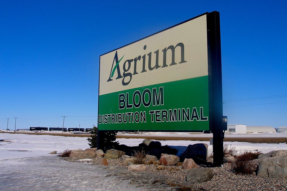 An Agrium fertilizer distribution facility west of Portage la Prairie, Man. (Dave Bedard photo)

