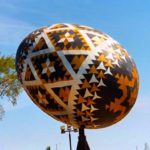 Vegreville’s giant pysanka is a well known landmark in eastern Alberta. (Vegreville.com)