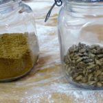Flour ground from dried crickets and crickets in jars, for the first mass-delivered bread made of insects, are seen at the Finnish food company Fazer bakery in Helsinki, Finland on Nov. 23, 2017. (Photo: Reuters/Attila Cser)