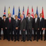 International Trade Minister Ed Fast (right) meets with TPP nations’ ministers on the side of an APEC ministerial meeting in Russia on Sept. 6. (DFAIT)
