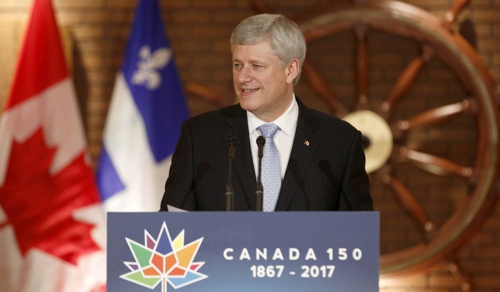 Prime Minister Stephen Harper, shown here speaking Thursday in Quebec City, said it’s “essential” for Canada to be in on a Trans-Pacific Partnership trade pact. (Jason Ransom photo courtesy PMO)

