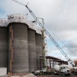 CWB’s elevator under construction at St. Adolphe, Man. in May. The former Canadian Wheat Board has been putting up its own grain handling assets since its deregulation. (CWB.ca)