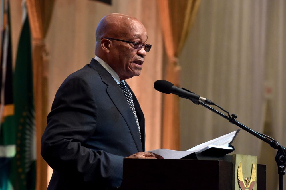 A bill allowing state expropriations of South African farmland now goes to President Jacob Zuma, shown here Wednesday at Africa Day celebrations in Cape Town, for his signature. (South African Government GCIS photo via Flickr)

