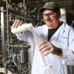 Purdue University researcher Bruce Applegate says the system could be tested to see if it works without pasteurization. (Purdue Agriculture Communication photo/Tom Campbell)