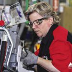 Workers on the line at AGCO’s Jackson, Minnesota plant wear Google Glass safety glasses to allow for quick access to assembly instructions.