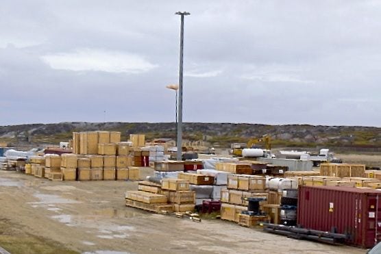 Goods portside at Churchill in September 2015. (CNS Canada photo by Jade Markus)

