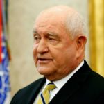 U.S. Secretary of Agriculture Sonny Perdue speaks during an event hosted by U.S. President Donald Trump at the White House in Washington, Oct. 17, 2018.
Photo: Reuters/Joshua Roberts/File