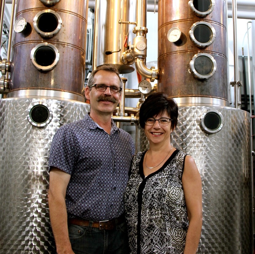John Cote and Barb Stefanyshyn-Cote of Black Fox Farm and Distillery.