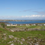 View of Inis Mor from summer pastures of Padraic O Falithearta Aran Islands Sept. 2018.