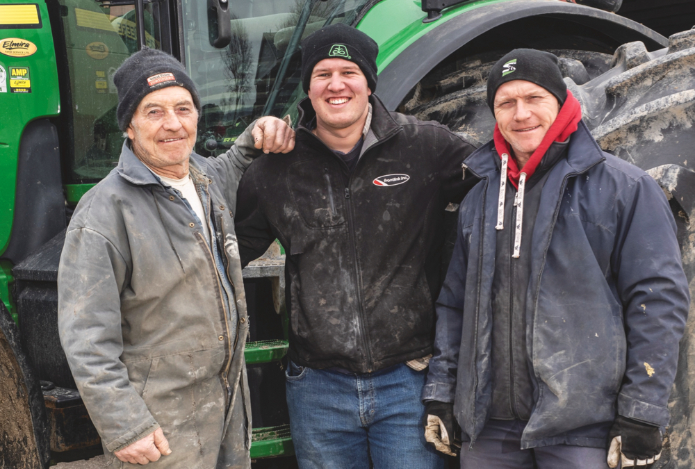“If we stay together as a unit and focus on that common vision of where we can get to, we will eventually get there,” says Brett Israel, here with grandfather Carl and father Jamie.