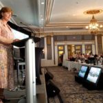 Agriculture Minister Marie-Claude Bibeau addresses the 2019 Dairy Farmers of Canada AGM in Saskatoon in July. (Photo courtesy AAFC)