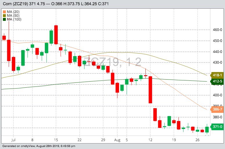 U.S. grains: Corn, soy rise from multi-month lows