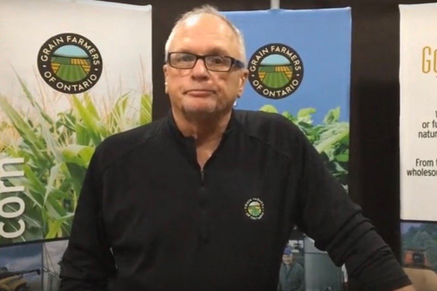 Barry Senft, shown here at the Ottawa Valley Farm Show in a 2017 GFO video, is stepping down in April as the organization’s chief executive. (GFO video screengrab via YouTube)
