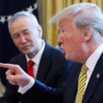 U.S. President Donald Trump speaks while meeting with China’s Vice Premier Liu He in the White House Oval Office, April 4, 2019. Photo: Reuters/Jonathan Ernst