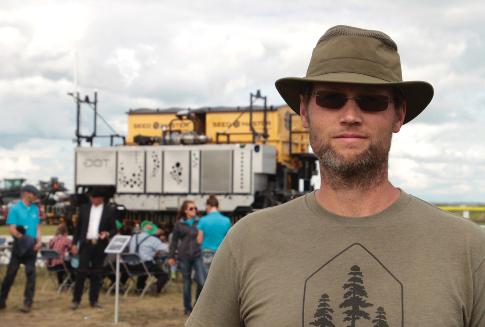 Dustin Burns farms in Saskatchewan and has had an autonomous field robot working on his farm this spring. 