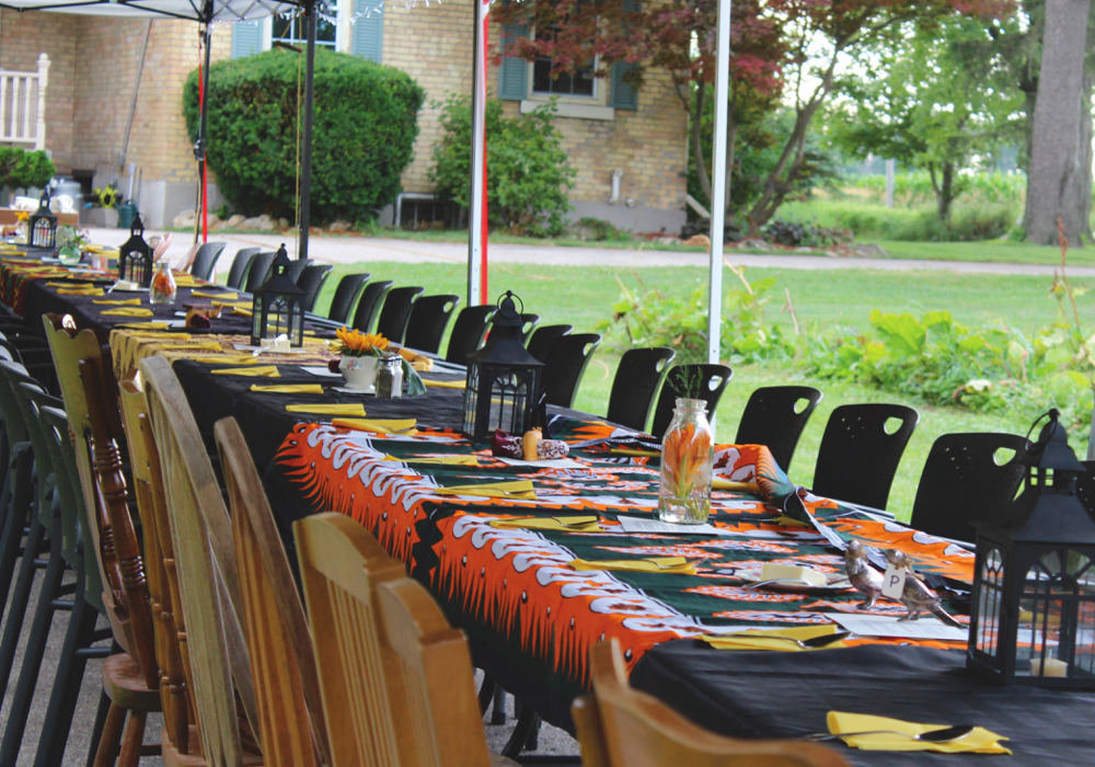 Long-table dinners: The tale of two farms