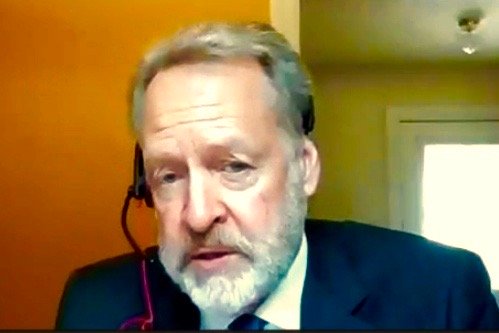 Steve Verheul, federal assistant deputy minister for trade policy and negotiations, speaks online to the Commons standing committee on international trade on July 9, 2020. (Video screengrab from Parlvu.parl.gc.ca)
