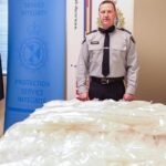 The load of meth taken off a produce truck on Christmas Day 2020 weighed in at just over 500 lbs., border officials said. (Photo courtesy CBSA)