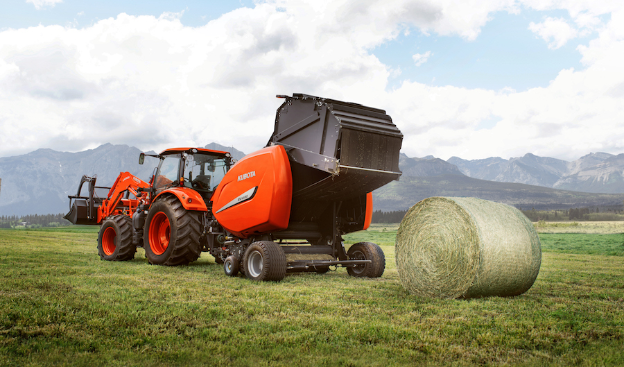 Kubota's M7 series is a year-round workhorse for mowing, raking and baling hay, row crop tasks such as planting and tillage, material handling and more.