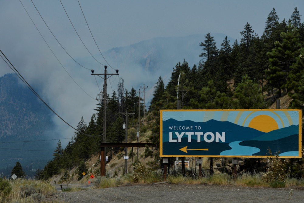 A sign for Lytton, B.C. on July 1, 2021. (Photo: Reuters/Jennifer Gauthier)
