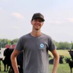 On-farm slaughter licences diversify the food system, put more money in the pockets of producers, and have strong support from many consumers, says Blake Hall of Prairie Gold Pastured Meats (seen here) and Ian Griebel of Redtail Farms.