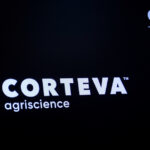 The logo and trading info for Corteva Agriscience displayed on the New York Stock Exchange in New York. Photo: Reuters/Brendan McDermid