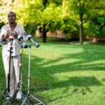 Green Party leader Annamie Paul makes an announcement following the federal election, at a park in Toronto on Sept. 27, 2021. (Photo: Reuters/Chris Helgren)