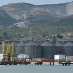 Grain storage at a Russian seaport. (Pridannikov/iStock/Getty Images)